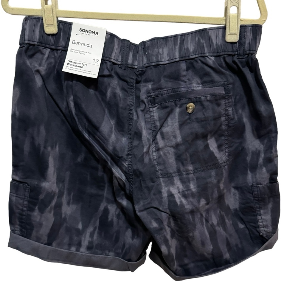 Sonoma - Bermuda shorts - gray / blue - comfort waistband - size 12 - NWT - Picture 2 of 4